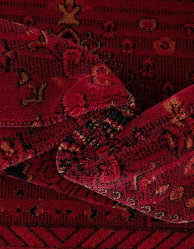 Unique Loom Tekke Collection Area Rug - Sheibani (2' x 5' 3" Runner Red/Black) - size: 2' x 5'3" (Rectangular)