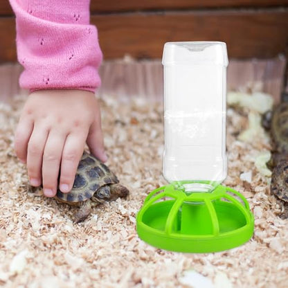 balacoo Automatic Reptile Water Feeder Bowl 6.29X7.87X3.93In Pet Water Dispenser for Turtle Tortoise Indoor Outdoor Terrarium