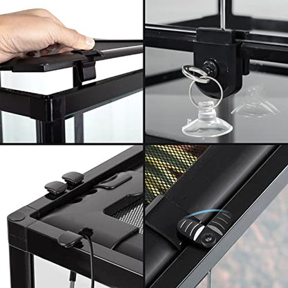 REPTI ZOO Large Reptile Paludarium Tank, Vertical Reptile Terrarium Wide & Tall Amphibian Tank with Top Screen Ventilation (36" W X 18" D X 36" H (Paludarium)) - size: 36" x 18" x 36" (Paludarium)