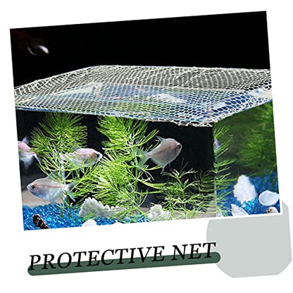Kisangel Aquarium Escape Mesh Cover Tortoise and Fish Tank Netting for Preventing Pets from Jumping Out Breathable Fine Mesh Design - size: 45X25X0.1CM