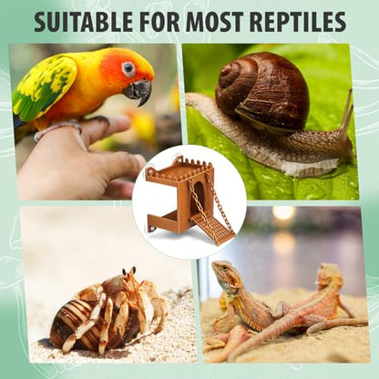 Hermit Crab Climbing Wall Foraging Cave Hermit Crab Accessories Climbing Toy Viewing Moist Hideaway Tank Enrichment Decor for Crabs Parrots Lizards Chameleon Reptiles