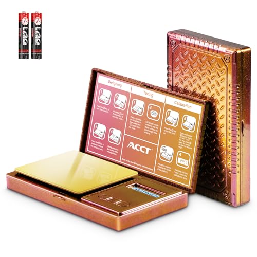 Digital Pocket Scale, 500g by 0.01g, Precision Gram Scale with Tare Scale Feature, 6 Units, Small Ounce Scale for Jewelry, Powder, Coins, Herb, Mini Scale with Battery - color: Pink