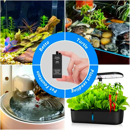 100W Small Aquarium Heater Betta Heater for 10-20 Gallon Freshwater & Saltwater Tanks, Alumina Ceramic Fish Tank Heater Turtle Heater with Dry-Run & Overheat Protection - size: For Tanks ≤ 20 Gal