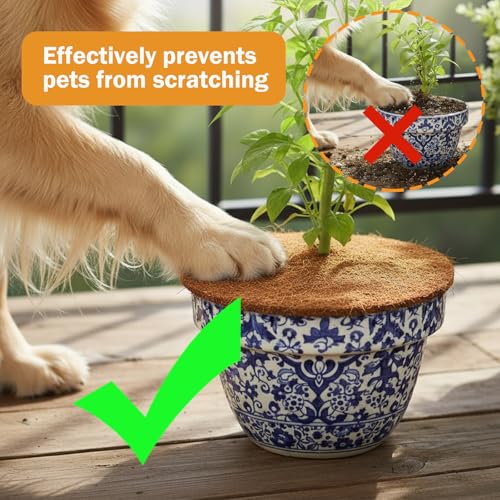 Coco Coir Mulch for Landscaping, 24 Inch Coconut Liners for Planters, 6 Pcs Coconut Fiber Tree Ring, Plant Covers from Animals,Dirt and Tree Protectors - size: 24in-6pcs