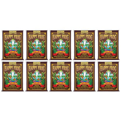 FoxFarm Happy Frog Potting Soil, 2cu ft (Pack of 10) - for Indoor/Outdoor Container Plants - Contains Mycorrhizae and Humic Acids - size: 2 Cu Ft (10 Pack)