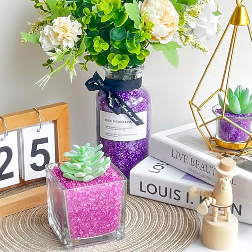 Keedolla 15 Oz Aquarium Fish Tank Pebbles Gravel for Betta Fish, Sea Glass Beads Fish Bowl Rocks Pebbles Glass Stone Polished for Aquarium, Vase Fillers, Christmas Decoration - Pink - color: Pink, size: 0.93 Pound