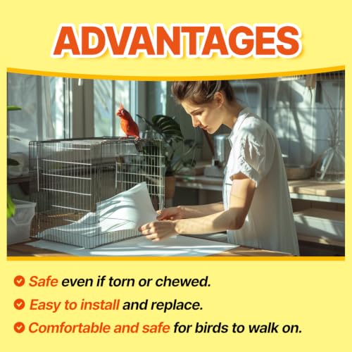 T TORTO9 Bird Cage Liner - 120 Paper Sheets, 14" x 15", 1.7 lb - Ideal for Pet Habitats, Bulk Pack for Long-Lasting Use, Newsprint Texture, Convenient Parcel Packaging - size: 14 x 15 in