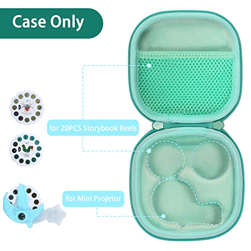 Aenllosi Hard Case for Moonlite Mini Projector Gift Pack fits upto 20 | EVA case construction, Water-resistant design, Dust-resistant design, Smooth zipper access, Carry handle, Case only - color: Mint