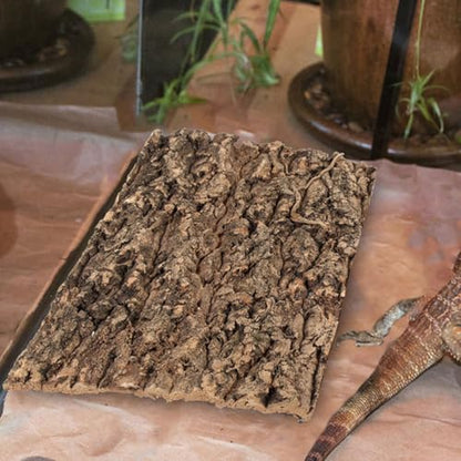 SHINEOFI Reptile Terrarium Bark Decor 4 Pack Natural Tree Bark Background for Reptile Tank Gecko Tank Decor Accessories 11.81 X 7.87 X 0.78 in Cuttable Habitat