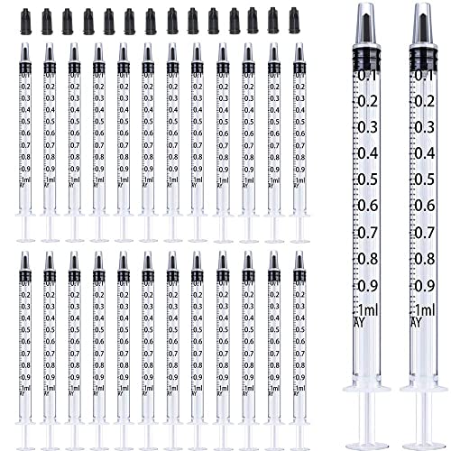 105Pack 1ml Syringes With Plastic Caps - size: 1ml-105pcs