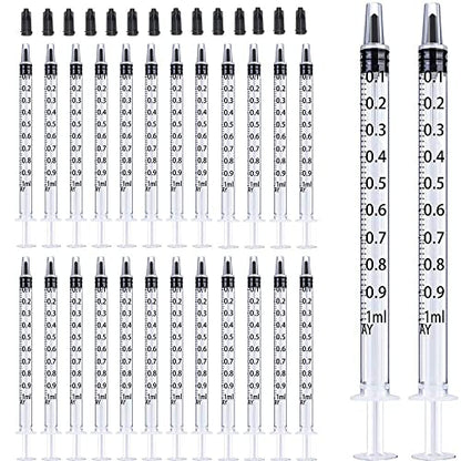 105Pack 1ml Syringes With Plastic Caps - size: 1ml-105pcs