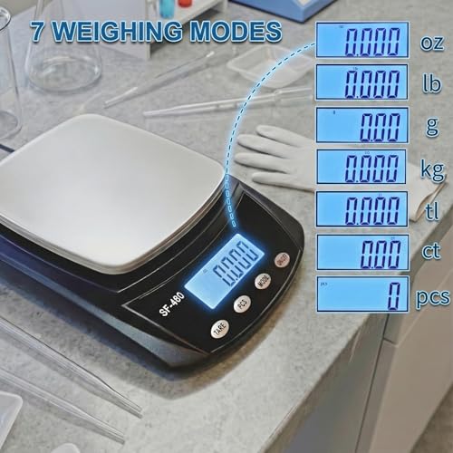 Digital Lab Scale 600g x 0.01g Accuracy Laboratory Balance (Black) - color: Black
