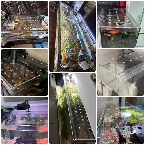Clear Acrylic Aquarium Cuttable Cover with Fresh Air Hole, Cat Proof Fish Tank Lid, Custom Terrarium Jumping Proof Hood, Avoid Cat Catching Fish(L8xW8in/20.3x20.3cm) - size: L8xW8in/20.3x20.3cm