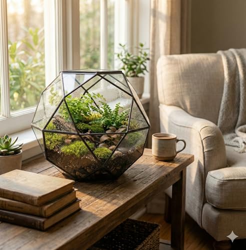 DIY Terrarium Kit | Pebbles Sphagnum Moss Activated Carbon Burlap Peat Moss Tools | Terrarium Supplies (Advanced) - style: Advanced