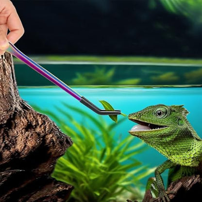2-Pack Professional Reptile Nail Clippers&Stainless Steel Reptile Feeding Tongs Suitable for Small Animals Such as Cats, Birds, Hamsters, Rabbits, Hedgehogs, Ferrets, Chinchillas, Guinea Pigs，Etc