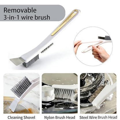 4Pcs Bird Cage Cleaner Brush Bird Poop Remover Cleaning Tools for Parakeet,Budgie,African Grey Parrot,Cockatoo Birds