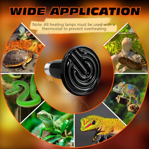 150W Ceramic Heat Emitter E26 Base Ceramic Heat Bulb Ceramic | Heat Lamp for Reptiles No Light Heat Lamp for Amphibian Pet Brooder Coop Lizard Turtle Snake Terrarium - style: 150 Watts