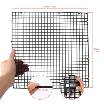 24 PCS Black Aquarium Fish Tank Divider, 11.8 x 11.8 Inch | Board Divider Fish Tank Bottom, Aquarium Filter Bottom Tray, Grid Isolation Board Partition for Aquarium,Fish Tank