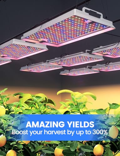 MetryGrow Plant Grow Light, [Smart APP & Expansive 2x3 Ft Coverage] Genuine 100W Output LED Full Spectrum for Indoor Plants, 8-Level Brightness, Hanging Use with Remote Control（Hanging Use） - size: 100W(Hanging Use)