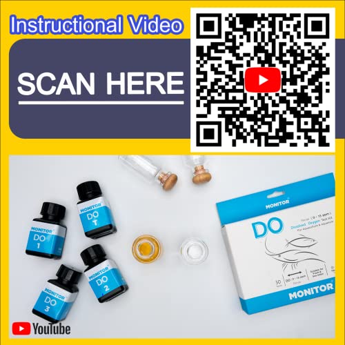 Monitor DISSOLVED Oxygen Test KIT (60 Tests) - Monitor Aquarium and aquaculture Water Quality