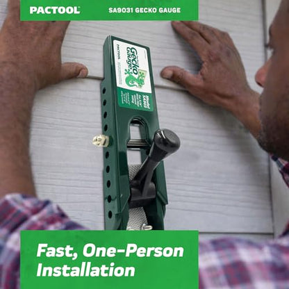 PacTool Gecko Gauge Kit w/Pouch - Fiber Cement Siding & Hardie HZ6 | For 5/16" fiber cement siding including James Hardie HZ5. Lap siding gauge with mounting clips & storage pouch included. - size: "5/16” Thickness for Hardie Siding with Pouch, style: STA