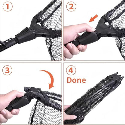 Snake Capture Net with Telescopic Handle, Tools for Handling Snakes and Reptiles Removing and Catching Place Snakes Into The Net Bag