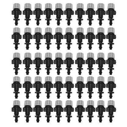50pcs/Set Misting Nozzles Plastic Sprinkler Atomizer Nozzles for Patio Garden Agricultural Greenhouse Drip Irrigation Outdoor Cooling System