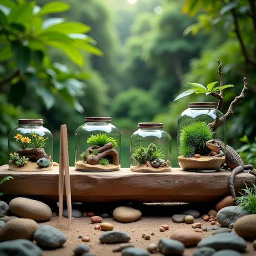 2Pcs Wood Color Angled Reptile Feeding Tongs Tweezers 28cm Bamboo Eco-Friendly Feeding Tool，Reptiles and Amphibians，Reptile Terrariums