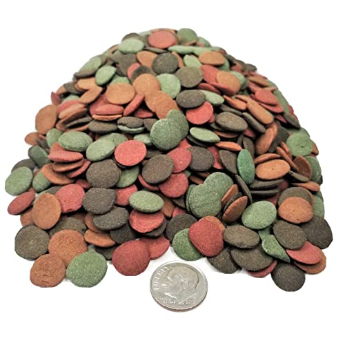 4-Type 12mm-1/2" Sinking Wafer Mix for Bottom Fish, Tropicals... 1/2-lb Bag | Spirulina-Algae, Ultra-Worm, Ultra-Shrimp, Color Enhancing Wafers For Shrimp, Snails, Crabs, Crayfish, All Tropical Fish - size: 8 Ounce (Pack of 1)