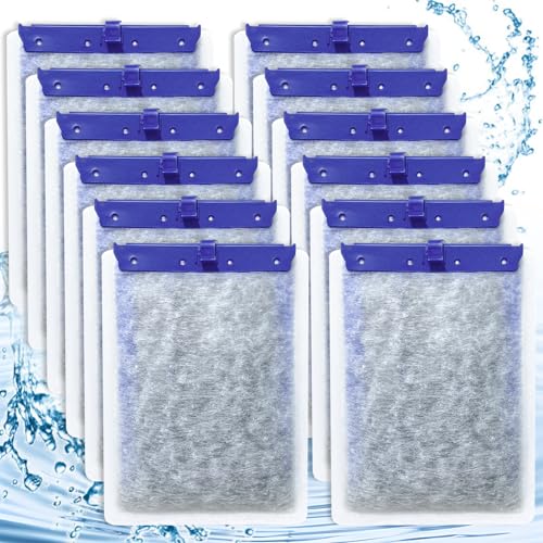 12 Pcs Large Filter Cartridges Compatible with Tetra Whisper Bio-Bag | Filter Cartridges for Aquarium, Compatible with Tetra Whisper Bio-Bag Filters 20i 40i IQ20 IQ30 IQ45 IQ60 PF20 PF30 PF40 PF60 - size: Large,12 Pack