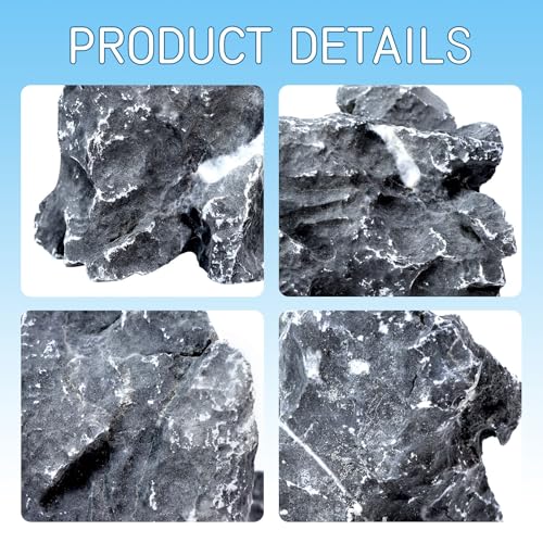 VOKOY 2.5lb Natural Seiryu Stones, Aquarium Rocks Decoration Aquascaping Stone Landscaping Model for Fish Tank Decor Terrariums Paludariums Reptile Enclosures Gardens, 2-6 inches