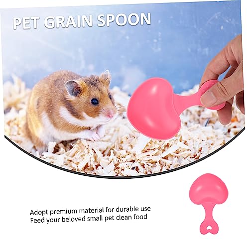 10pcs Love Spoon Pet Food Scoop Reptile Pet Feeding Spoon for Kitten Hamster