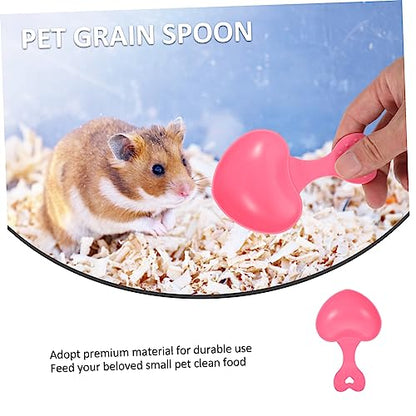 10pcs Love Spoon Pet Food Scoop Reptile Pet Feeding Spoon for Kitten Hamster