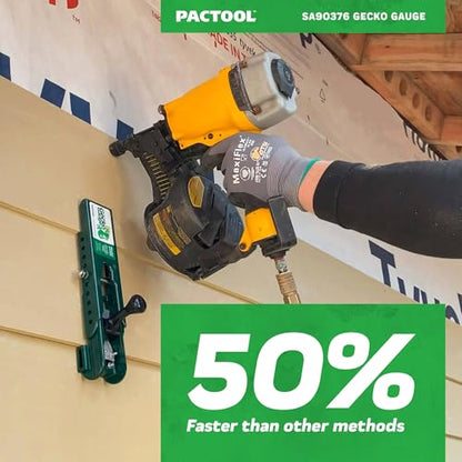 PacTool Gecko Gauge for Engineered Wood Siding - 7/16" Thick, 2-Pack Clamps | For 7/16" thick engineered wood siding. Includes 2 gecko clamps. Compatible with LP SmartSide engineered wood systems. - size: 7/16” Thickness for LP Siding, style: STANDARD