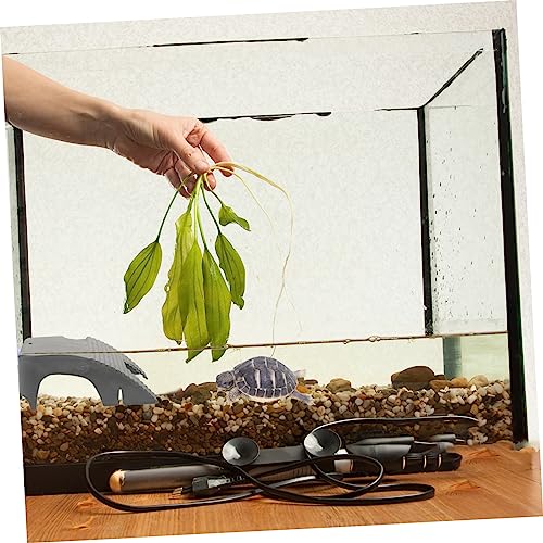 Abaodam 2pcs Turtle Basking Platform for Aquatic Turtles Durable Reptile Dock with Suction Cups Climbing Stand for Tanks and Aquariums Promotes Climbing and Exercise - color: Dark Grey