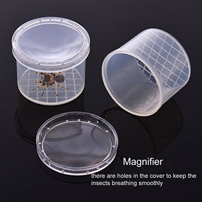 Bug Viewer Jars Critter Cage Magnifying Box 12 Pack | Insect Magnifier, Backyard Nature Exploration, Science Class Collection Entomology Class, Explorer Sample
