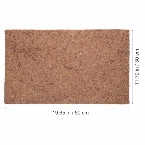 Mikikit Reptile Carpet Mat for Home Breeding and Pet Stores and Safe Material 4pcs Natural Coconuts Fiber Liner Enhanced Protection for Bearded Dragon and Lizard Tanks