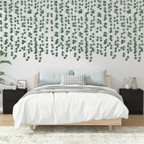 86 Feet 12 Strands Artificial Eucalyptus Leaf Plants Vine Hanging Eucalyptus Garland for Home Kitchen Office Wedding Wall Decor - size: 12pcs Eucalyptus Vine