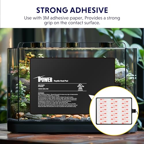 iPower Reptile Heat Pad 8 by12 Inch Under Tank Terrarium Warmer 16W Heating Mat for Turtle, Lizard, Frog, Snake, Hermit Crab and Other Small Animals (Pack of 2) - size: 8 X 12 Inch, New (Pack of 2)