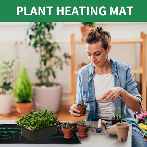 Seedling Heat Mat 6 Pack Durable Waterproof Plant Heating Pad 10"x 20.75" for Germination, Indoor Gardening, Greenhouse - size: 6 PACK