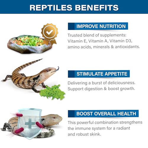 Gargeer 2oz Blue Tongue Skink Salad Topper. Enhanced Appetite, Made in USA | Natural appetite-stimulating topper! Dandelion, hibiscus, alfalfa & spirulina boost skink greens, fruits & pellets - size: 2 Ounce (Pack of 1)