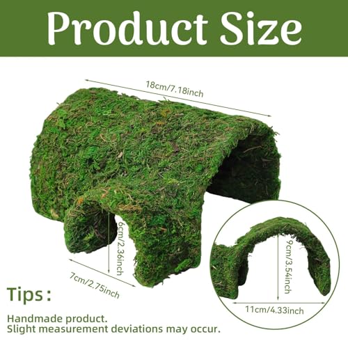 Reptile Tunnel Cave Hide, Handmade Shelter for Gecko Snake