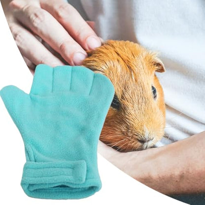 Animal Handling Gloves Gentle Touch Pet Protection Mittens | Small Animal Handling Protection Glove for Bunny Sugar Glider Bird Parrot Hedgehog Squirrel Reptile Snake Lizard Grooming - color: Blue