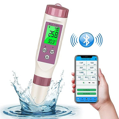 PH Meter 7-in-1 Tds Meter/Salinity Tester/pH Meter/EC Meter/Orp Meter/S.G Meter/Temp ph Tester Digital,PH Meter for Water 0.01pH Accuracy,Tds Meter with ATC. - size: 7-1