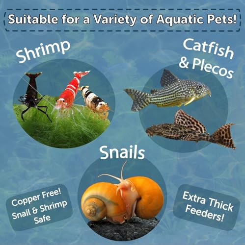 Spirulina Enriched Calcium Feeders... 110ct Medium Jar | For Shrimp, For Snails, For Crabs, Crayfish, Pleco, Catfish, For All Tropical Fish - size: 110 Count (Pack of 1)