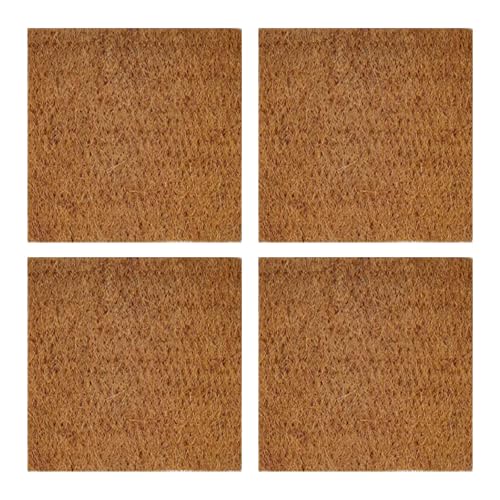 of 4 Natural Coconuts Fiber Reptiles Carpet for Tortoises and Lizards Terrariums Bedding Mat Substrate Liner Tortoises Bedding - size: L