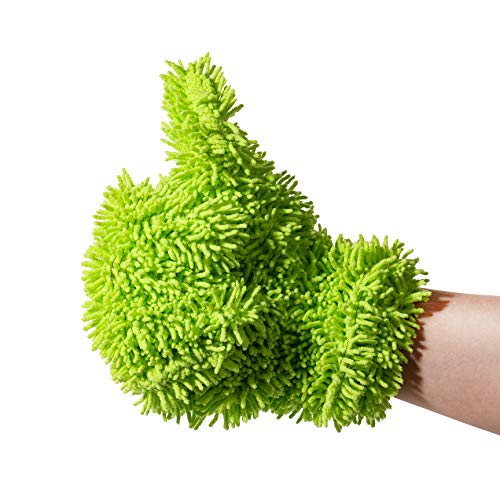 Microfiber Dusting Glove for Kitchen and Home by Scrub-it - Car, Furniture & Window Cleaning Gloves - Cuts Through Dirt Without Using Chemicals - Perfect for Stainless Steel Dusting -2 Pack (Green)