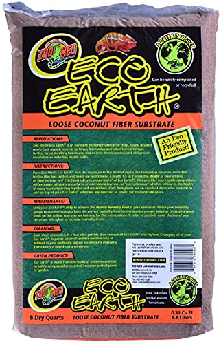 's Bundle 2 Pack Zoomed Eco Earth Loose Coconut Fiber Reptile Substrate 8 quarts | by Zoomed & Includes Attached Pro-Tip Guide