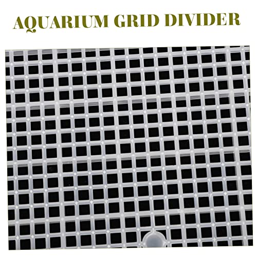 LIOOBO 4pcs Aquarium Divider Fine Mesh Tank Separator for Betta Reptiles Plastic Grid Fish Tank Separator Suction Cups