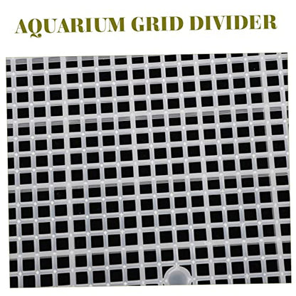 LIOOBO 4pcs Aquarium Divider Fine Mesh Tank Separator for Betta Reptiles Plastic Grid Fish Tank Separator Suction Cups
